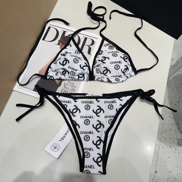 Chanel Black and White Bikini Set - Picture 1 of 4